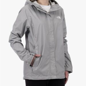 The North Face Women's light grey rain jacket